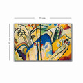 Tablou decorativ, 4570KANDINSKY007, Lemn, Multicolor