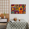 Tablou decorativ, 4570KANDINSKY008, Lemn, Multicolor