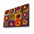 Tablou decorativ, 4570KANDINSKY008, Lemn, Multicolor