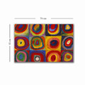 Tablou decorativ, 4570KANDINSKY008, Lemn, Multicolor
