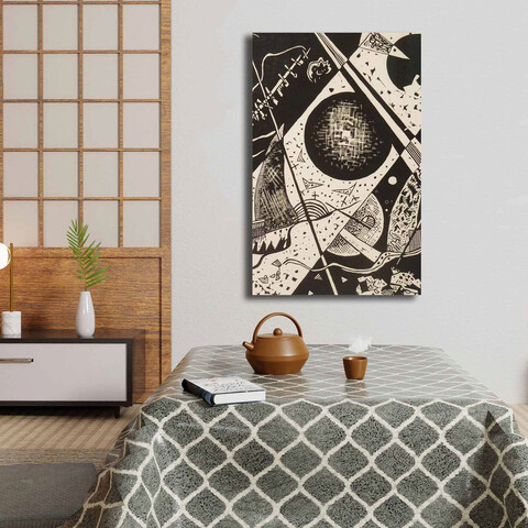 Tablou decorativ, 4570KANDINSKY009, Lemn, Multicolor