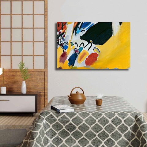 Tablou decorativ, 4570KANDINSKY012, Lemn, Multicolor