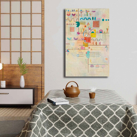 Tablou decorativ, 4570KANDINSKY013, Lemn, Multicolor