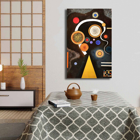 Tablou decorativ, 4570KANDINSKY014, Lemn, Multicolor