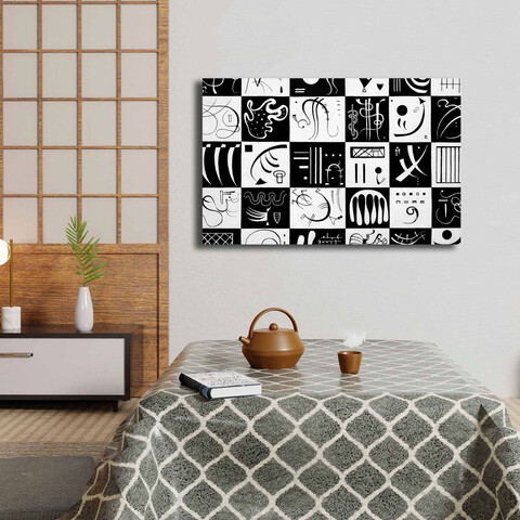 Tablou decorativ, 4570KANDINSKY017, Lemn, Multicolor