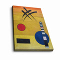 Tablou decorativ, 4570KANDINSKY018, Lemn, Multicolor