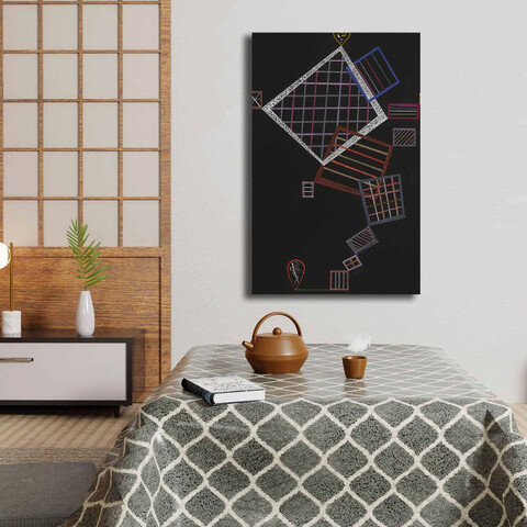 Tablou decorativ, 4570KANDINSKY020, Lemn, Multicolor