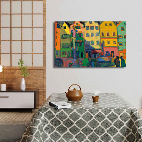 Tablou decorativ, 4570KANDINSKY022, Lemn, Multicolor