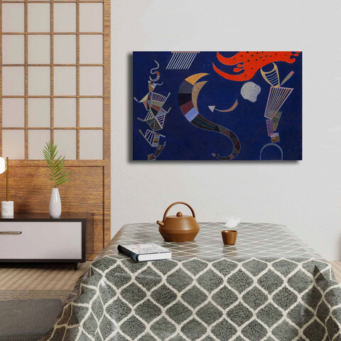 Tablou decorativ, 4570KANDINSKY027, Lemn, Multicolor