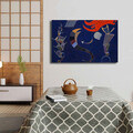 Tablou decorativ, 4570KANDINSKY027, Lemn, Multicolor