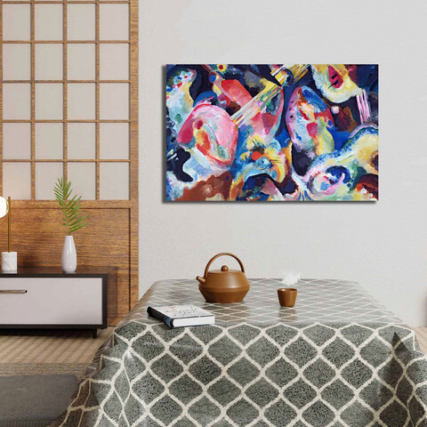 Tablou decorativ, 4570KANDINSKY029, Lemn, Multicolor