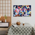 Tablou decorativ, 4570KANDINSKY029, Lemn, Multicolor