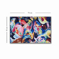 Tablou decorativ, 4570KANDINSKY029, Lemn, Multicolor