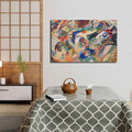 Tablou decorativ, 4570KANDINSKY030, Lemn, Multicolor