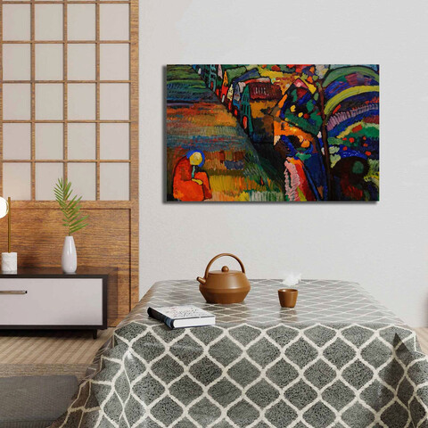 Tablou decorativ, 4570KANDINSKY035, Lemn, Multicolor