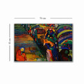 Tablou decorativ, 4570KANDINSKY035, Lemn, Multicolor