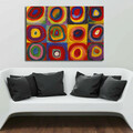 Tablou decorativ, 70100KANDINSKY008, Canvas , Lemn, Multicolor