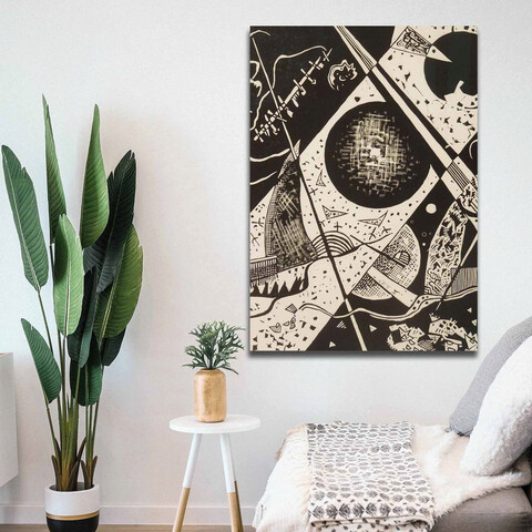 Tablou decorativ, 70100KANDINSKY009, Canvas, Lemn, Multicolor