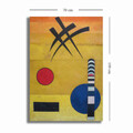 Tablou decorativ, 70100KANDINSKY018, Canvas, Lemn, Multicolor