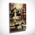 Tablou decorativ, DC191, Rama din lemn (grosime 3 cm), Multicolor