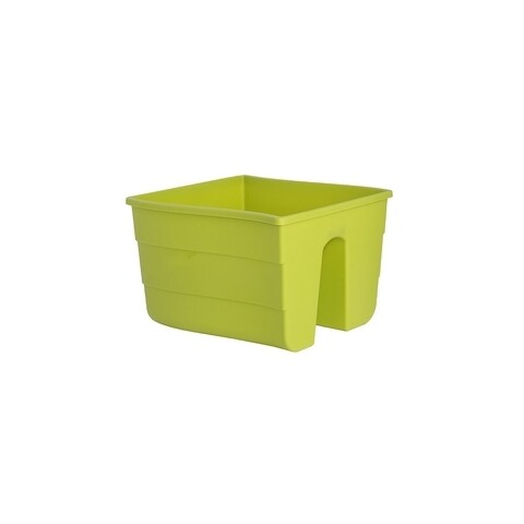 Jardiniera balcon Wave 30x28x20 cm, verde fistic