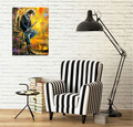Tablou decorativ, DC205, Rama din lemn (grosime 3 cm), Multicolor