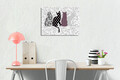 Tablou decorativ, DC212, Rama din lemn (grosime 3 cm), Multicolor