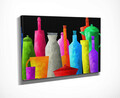 Tablou decorativ, DC216, Rama din lemn (grosime 3 cm), Multicolor