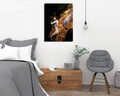 Tablou decorativ, DC243, Rama din lemn (grosime 3 cm), Multicolor