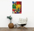 Tablou decorativ, DC278, Rama din lemn (grosime 3 cm), Multicolor