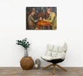 Tablou decorativ, DC291, Rama din lemn (grosime 3 cm), Multicolor