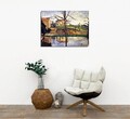 Tablou decorativ, DC301, Rama din lemn (grosime 3 cm), Multicolor