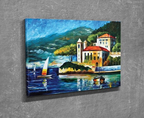 Tablou decorativ, DC303, Rama din lemn (grosime 3 cm), Multicolor