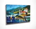 Tablou decorativ, DC303, Rama din lemn (grosime 3 cm), Multicolor