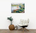 Tablou decorativ, DC306, Rama din lemn (grosime 3 cm), Multicolor