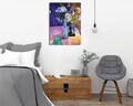 Tablou decorativ, DC308, Rama din lemn (grosime 3 cm), Multicolor