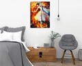Tablou decorativ, DC309, Rama din lemn (grosime 3 cm), Multicolor