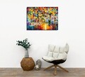 Tablou decorativ, DC311, Cadru: 100% LEMN (grosime: 3 cm), Multicolor