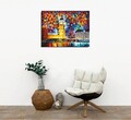 Tablou decorativ, DC312, Rama din lemn (grosime 3 cm), Multicolor