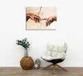 Tablou decorativ, DC314, Rama din lemn (grosime 3 cm), Multicolor