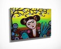 Tablou decorativ, DC315, Rama din lemn (grosime 3 cm), Multicolor