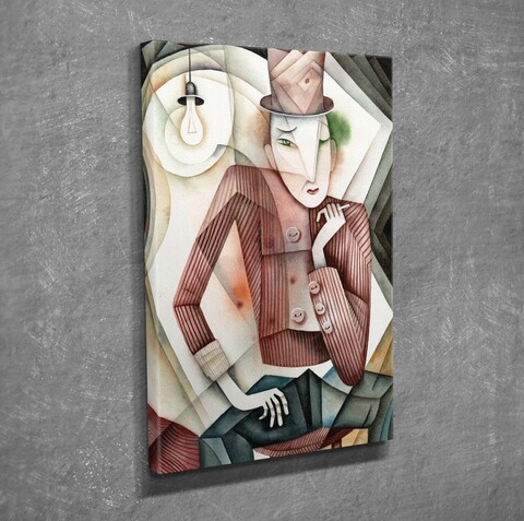 Tablou decorativ, DC317, Rama din lemn (grosime 3 cm), Multicolor