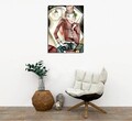 Tablou decorativ, DC317, Rama din lemn (grosime 3 cm), Multicolor