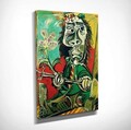 Tablou decorativ, DC318, Rama din lemn (grosime 3 cm), Multicolor