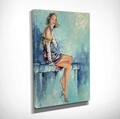 Tablou decorativ, DC319, Rama din lemn (grosime 3 cm), Multicolor