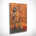 Tablou decorativ, DC320, Rama din lemn (grosime 3 cm), Multicolor
