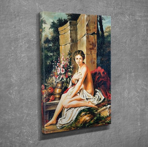 Tablou decorativ, DC321, Rama din lemn (grosime 3 cm), Multicolor