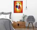 Tablou decorativ, DC329, Rama din lemn (grosime 3 cm), Multicolor