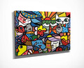 Tablou decorativ, DC339, Rama din lemn (grosime 3 cm), Multicolor