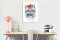 Tablou decorativ, DC355, Rama din lemn (grosime 3 cm), Multicolor